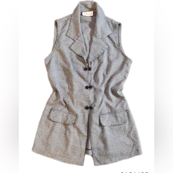 Vintage Checkered Sleeveless Button Down - Picture 1 of 17